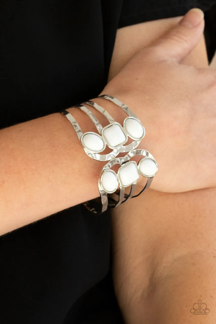 Mystified White Paparazzi Bracelet