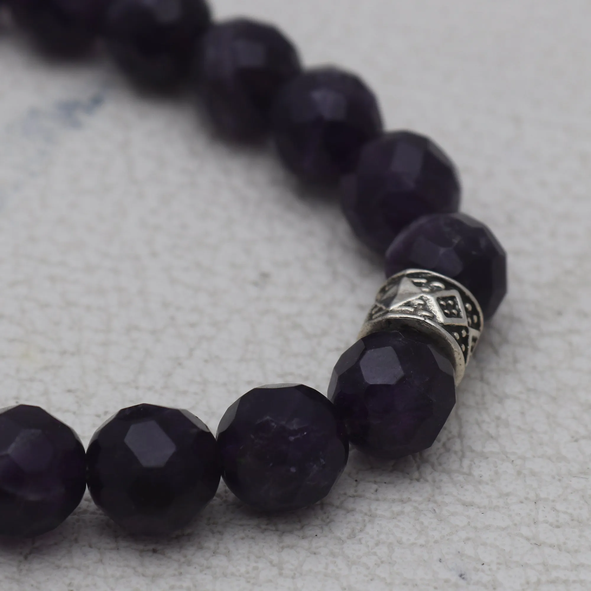 Natural Amethyst Beads Bracelet