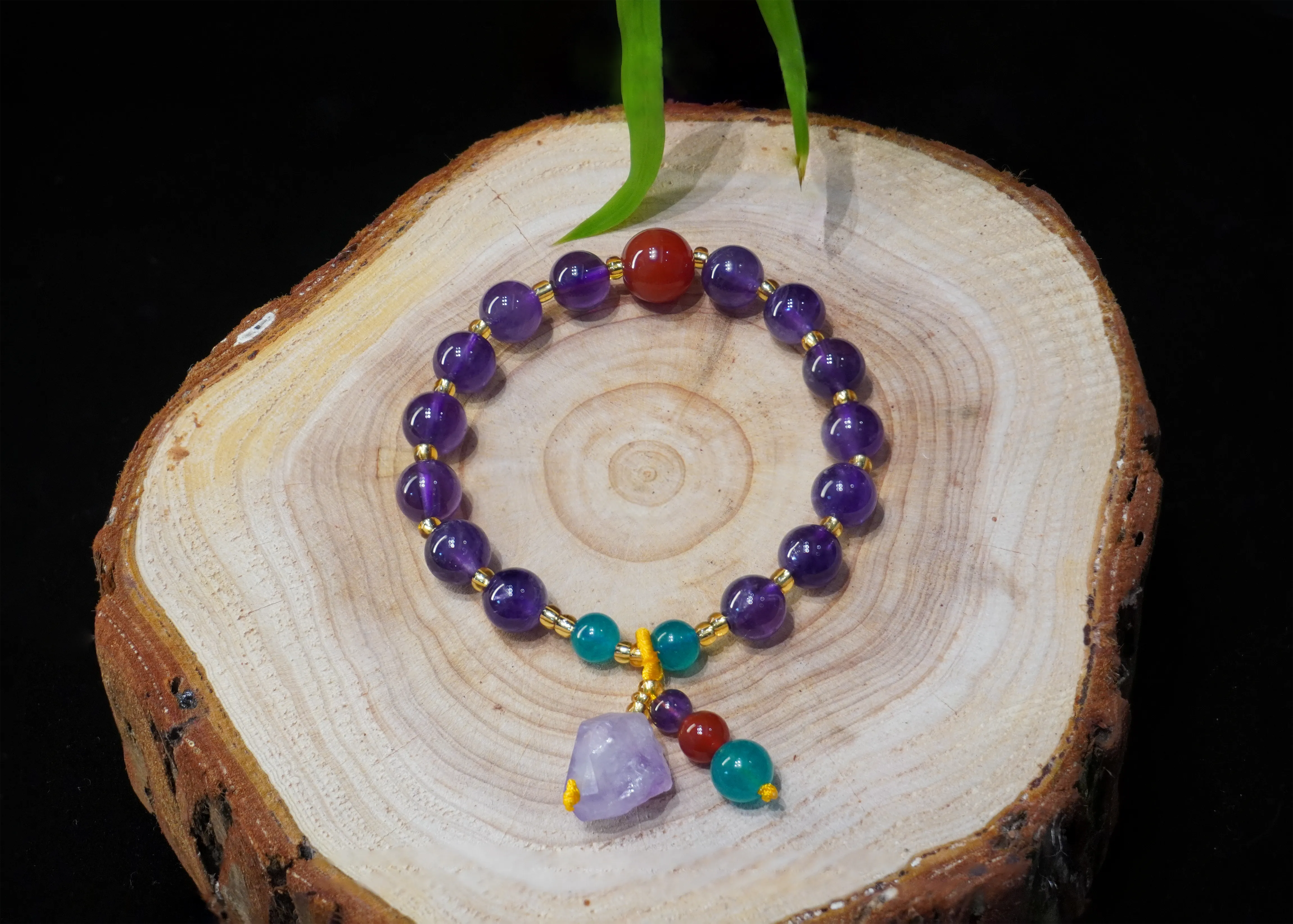 Natural Lavender Amethyst Raw Crystal Bracelet | A Touch of Tranquility and Healing Energy
