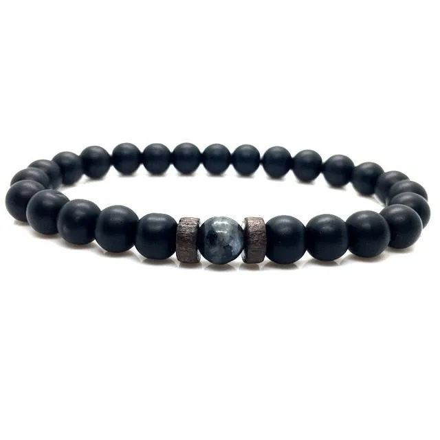 Natural Moonstone Bead Tibetan Buddha Bracelet