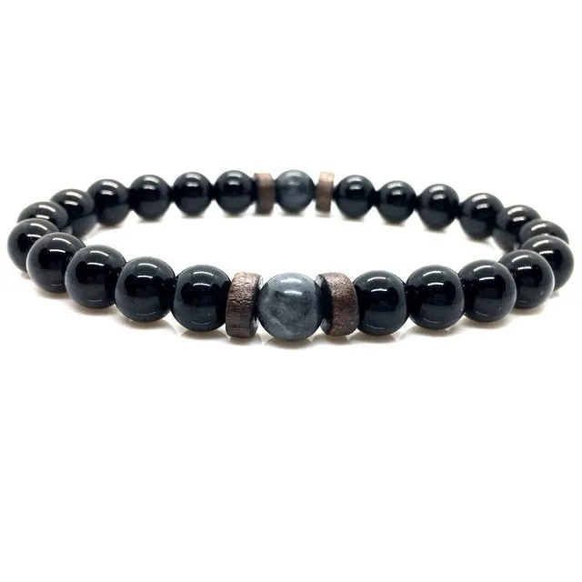 Natural Moonstone Bead Tibetan Buddha Bracelet