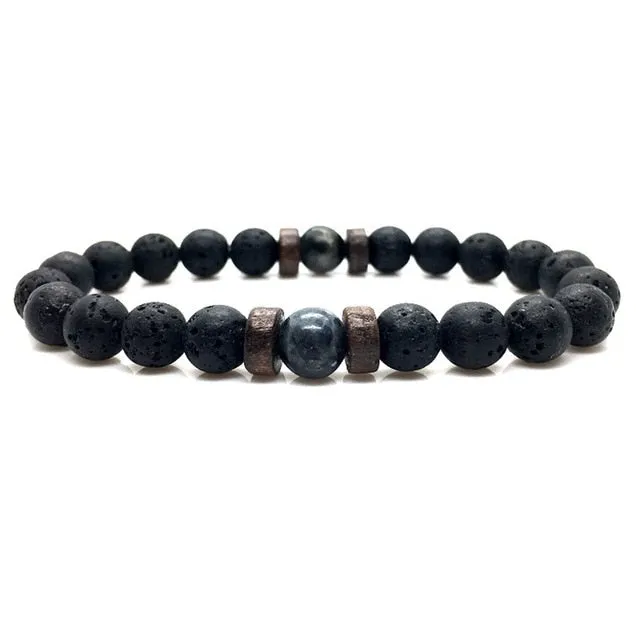 Natural Moonstone Bead Tibetan Buddha Bracelet