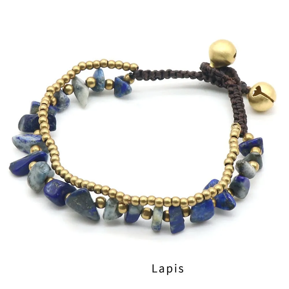 Natural Stone Chips Agates Bracelet Amethysts Crystal