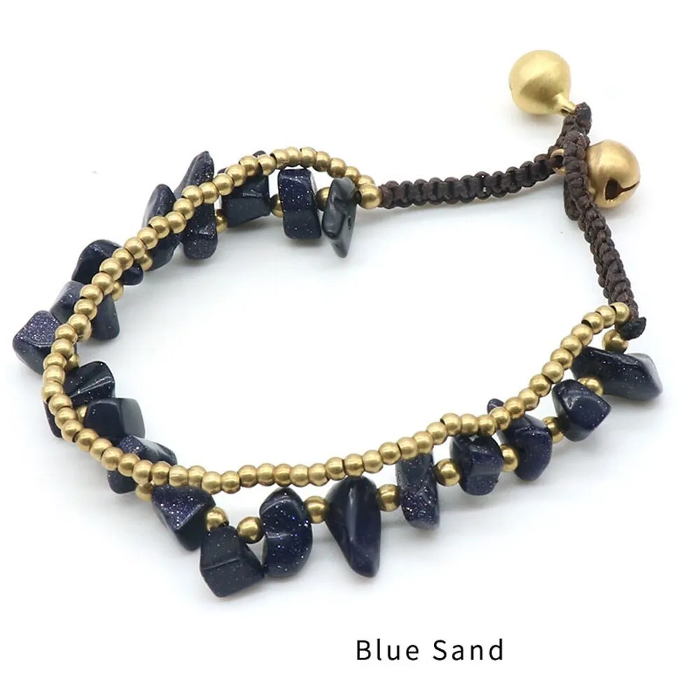 Natural Stone Chips Agates Bracelet Amethysts Crystal