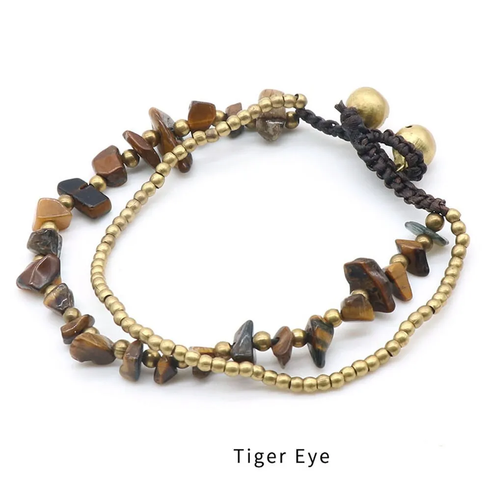 Natural Stone Chips Agates Bracelet Amethysts Crystal