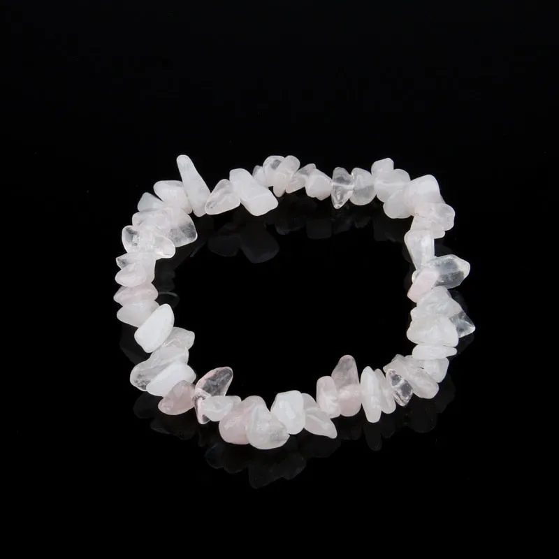 Natural Stone Chips Agates Bracelet Amethysts Crystal