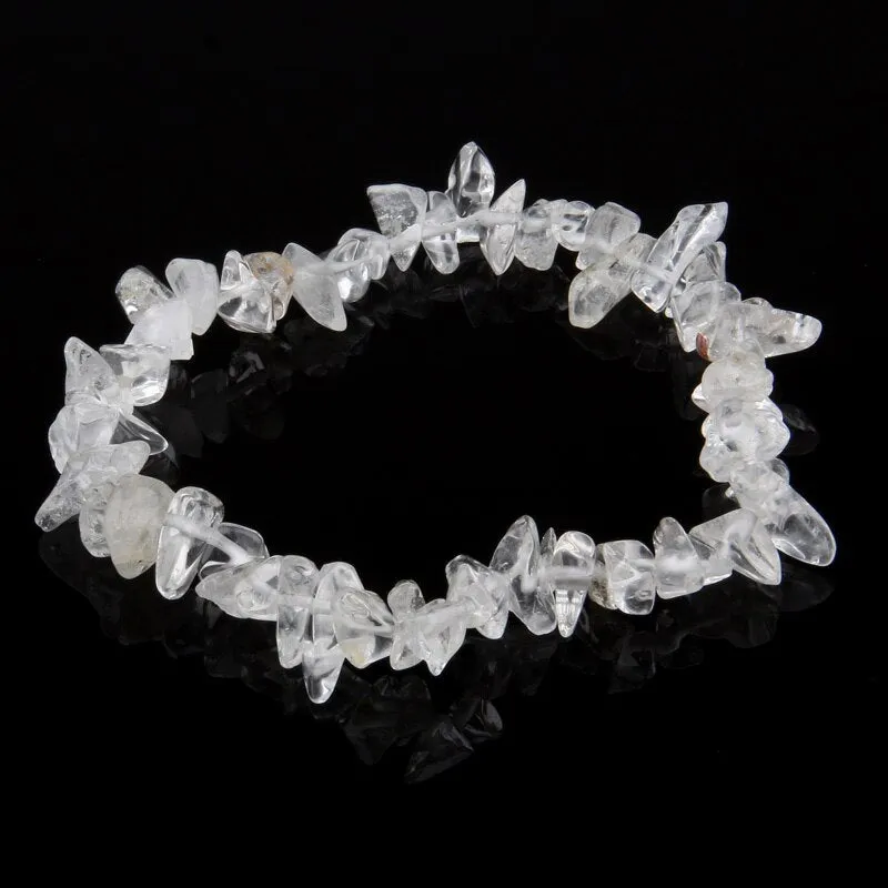 Natural Stone Chips Agates Bracelet Amethysts Crystal