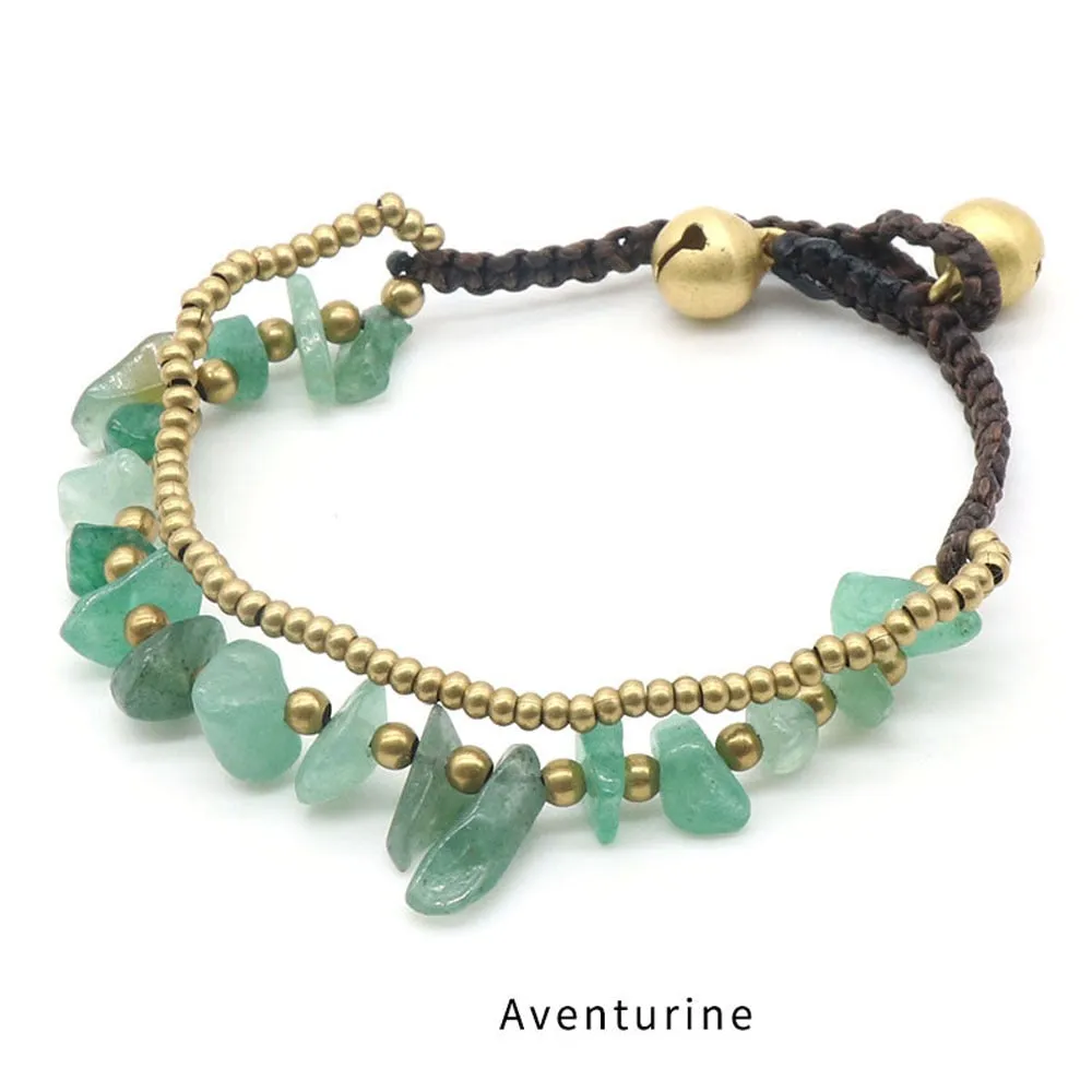 Natural Stone Chips Agates Bracelet Amethysts Crystal