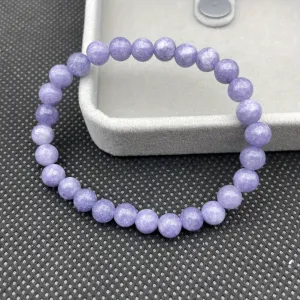 Natural Stone Lavender Emerald Crystal Bead Bracelet