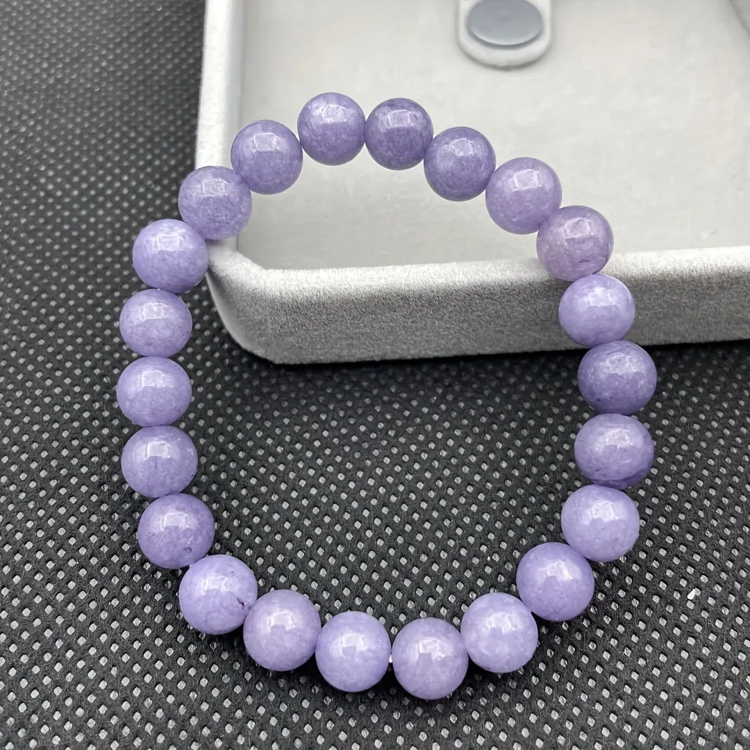 Natural Stone Lavender Emerald Crystal Bead Bracelet