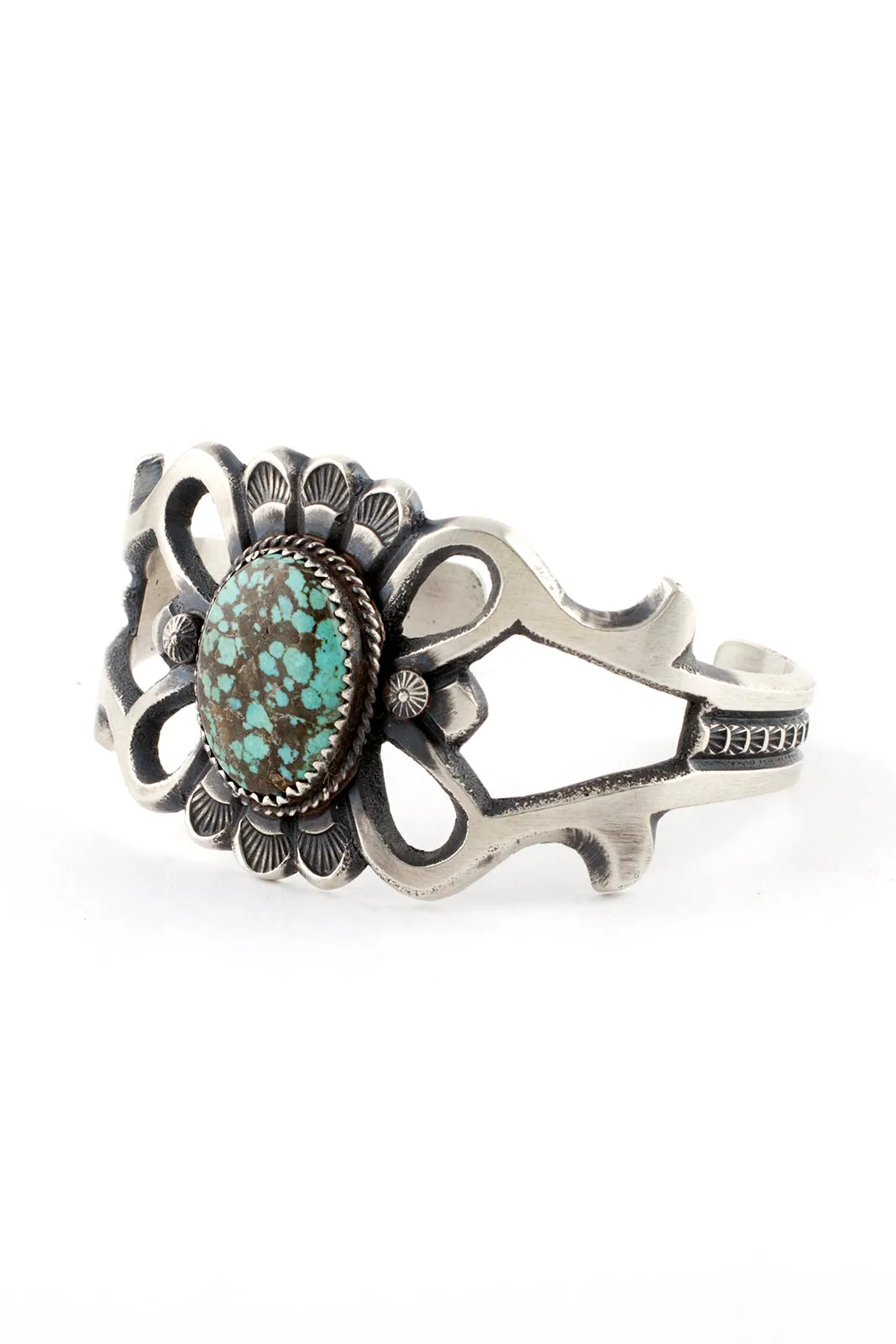 Navajo Sandcast Turquoise Bracelet