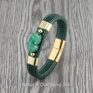 New Natural Dongling Jade Pixiu Jewelry Lucky Bracelet