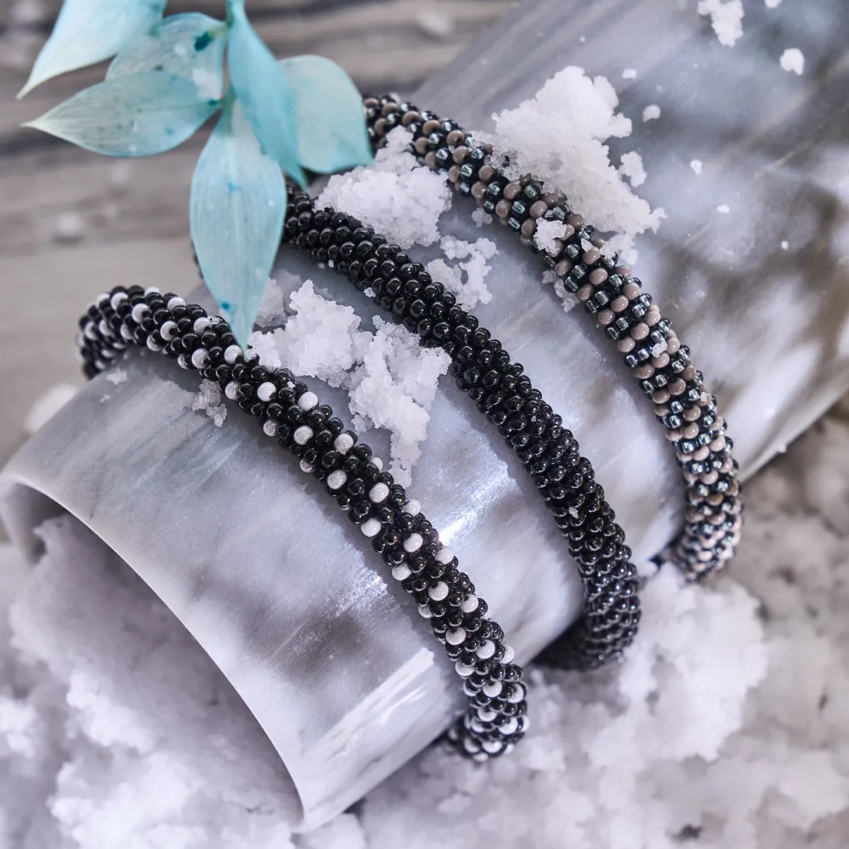 Night Sky | Himalayan Glass Bead Bracelet