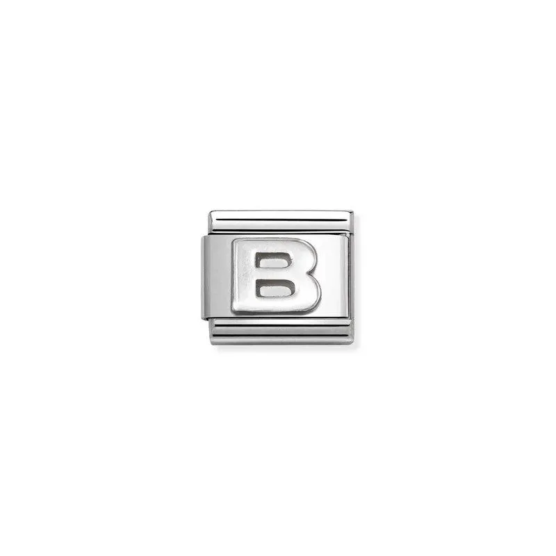 Nomination Composable Link Letter B, Silver