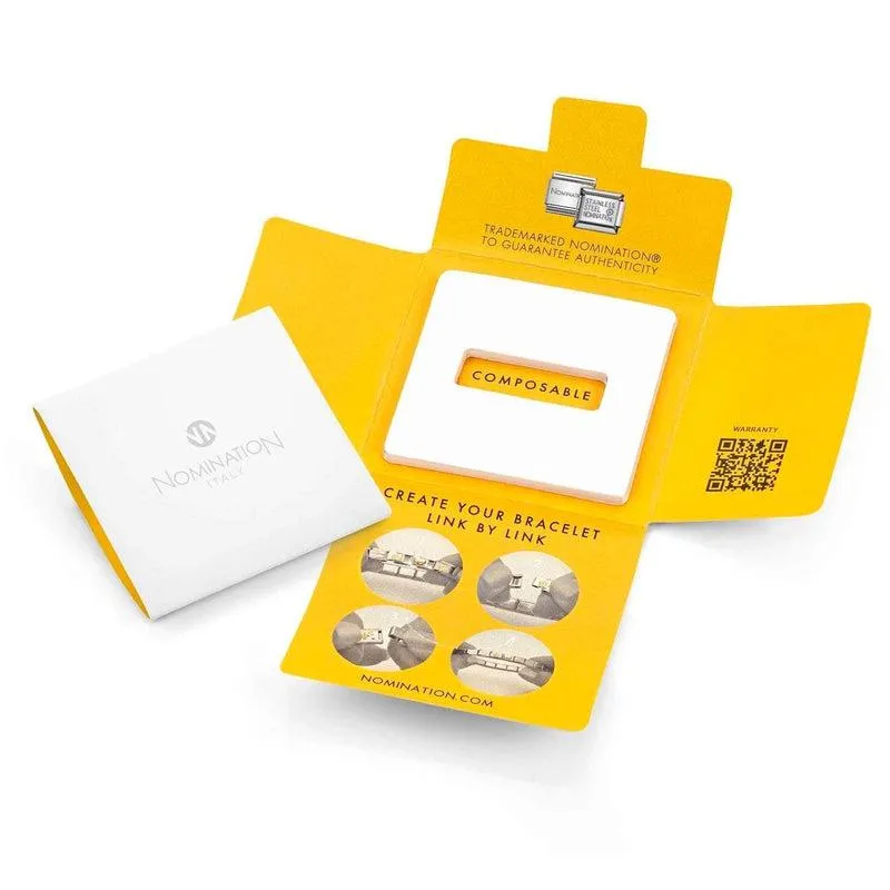 Nomination Composable Link Letter E, Silver