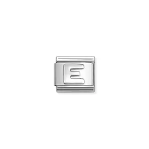 Nomination Composable Link Letter E, Silver