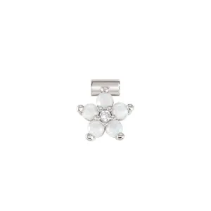 Nomination SeiMia Flora Pendant, Flower, Large, Opal Cubic Zirconia, Silver