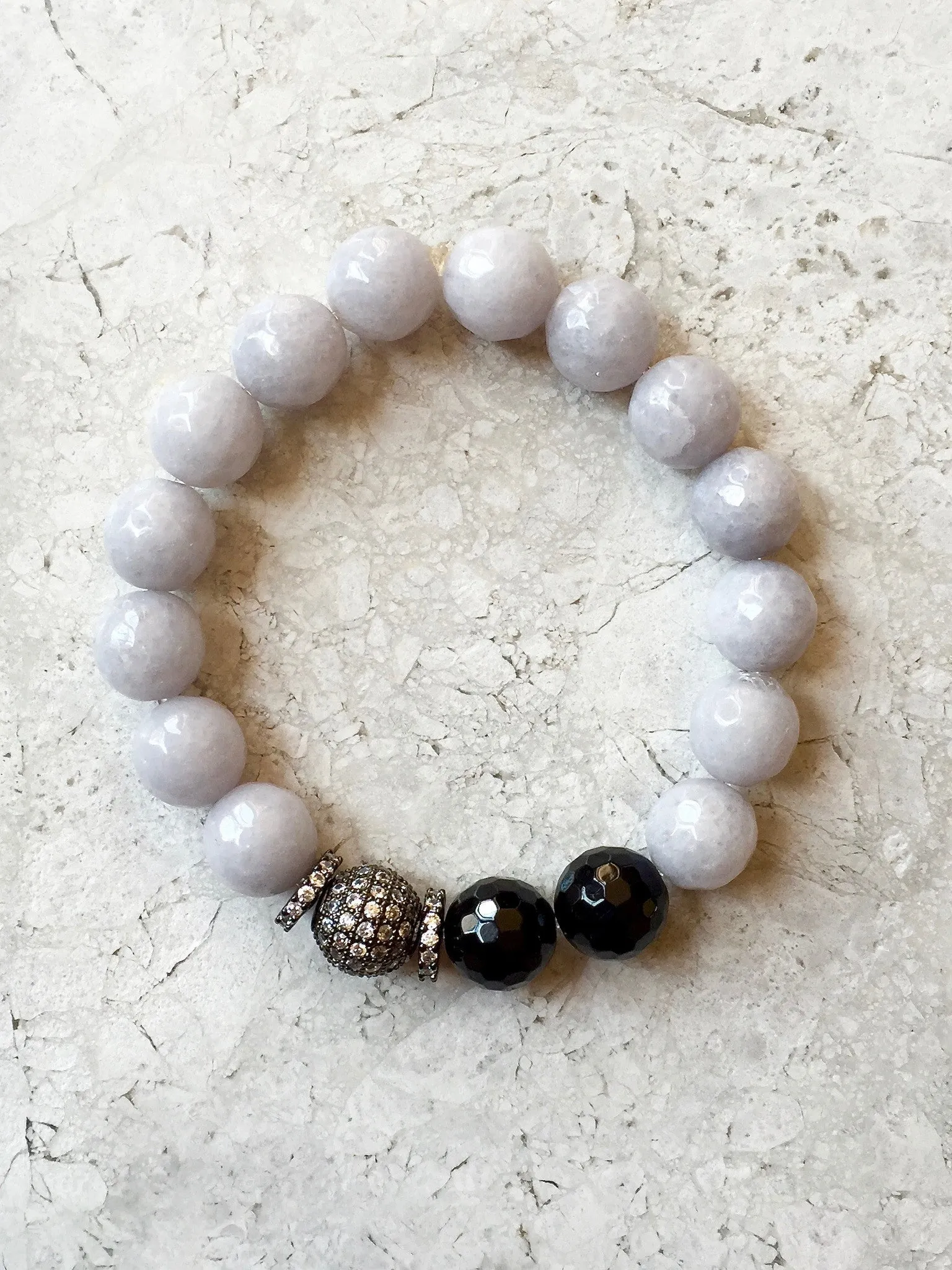 NORA GUNMETAL gray jade/onyx