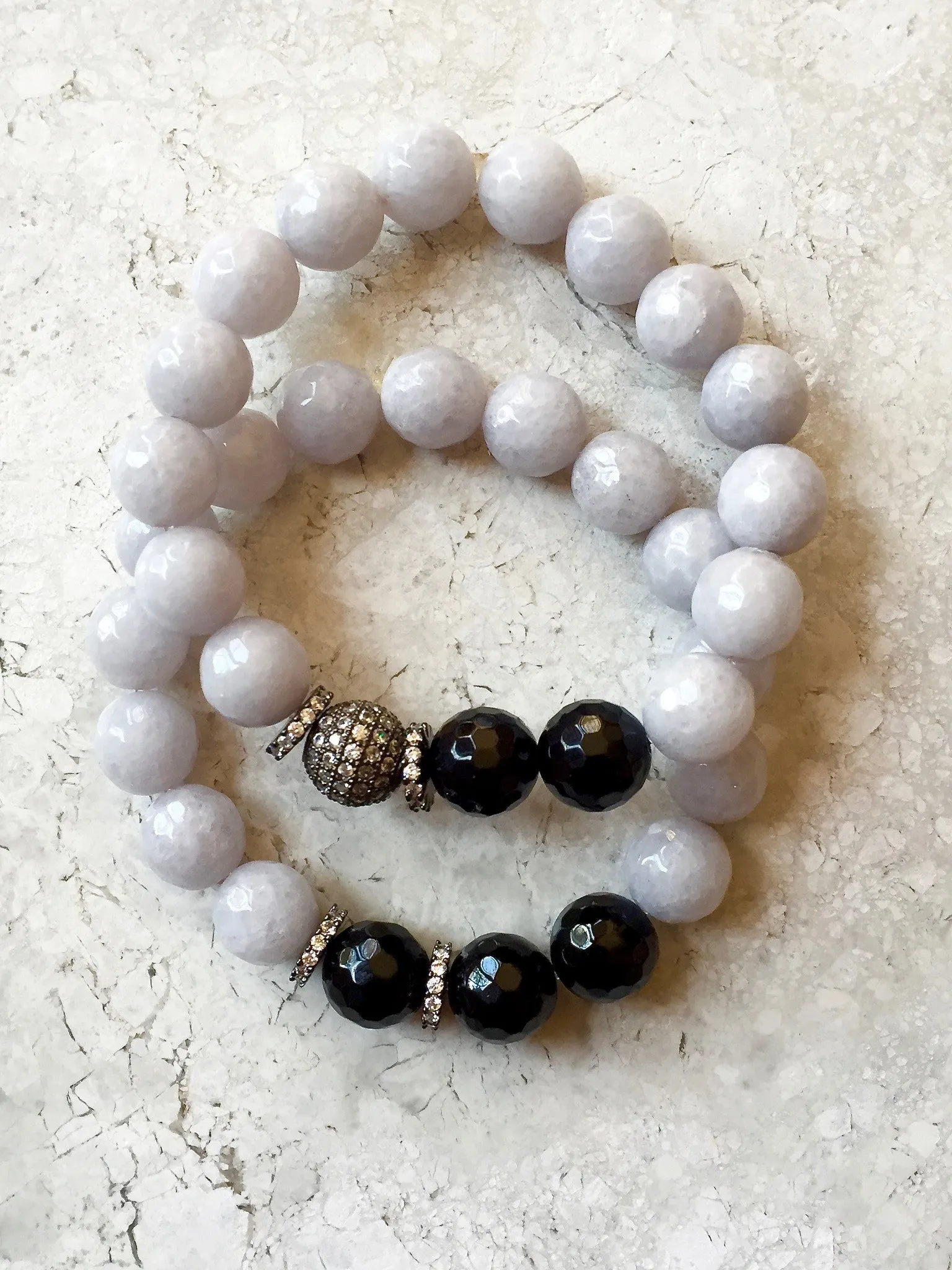 NORA GUNMETAL gray jade/onyx