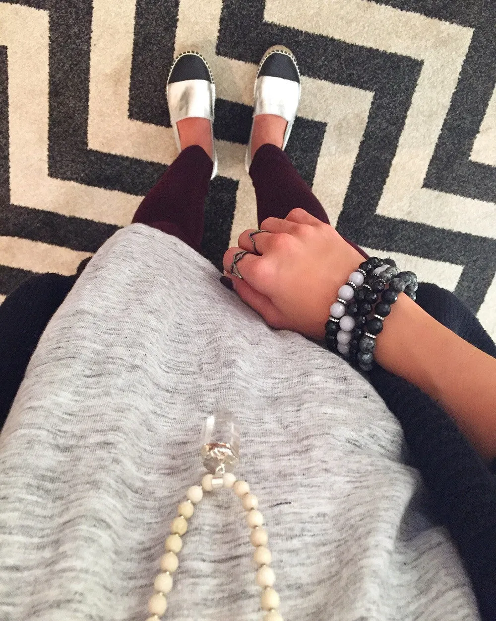 NORA GUNMETAL gray jade/onyx