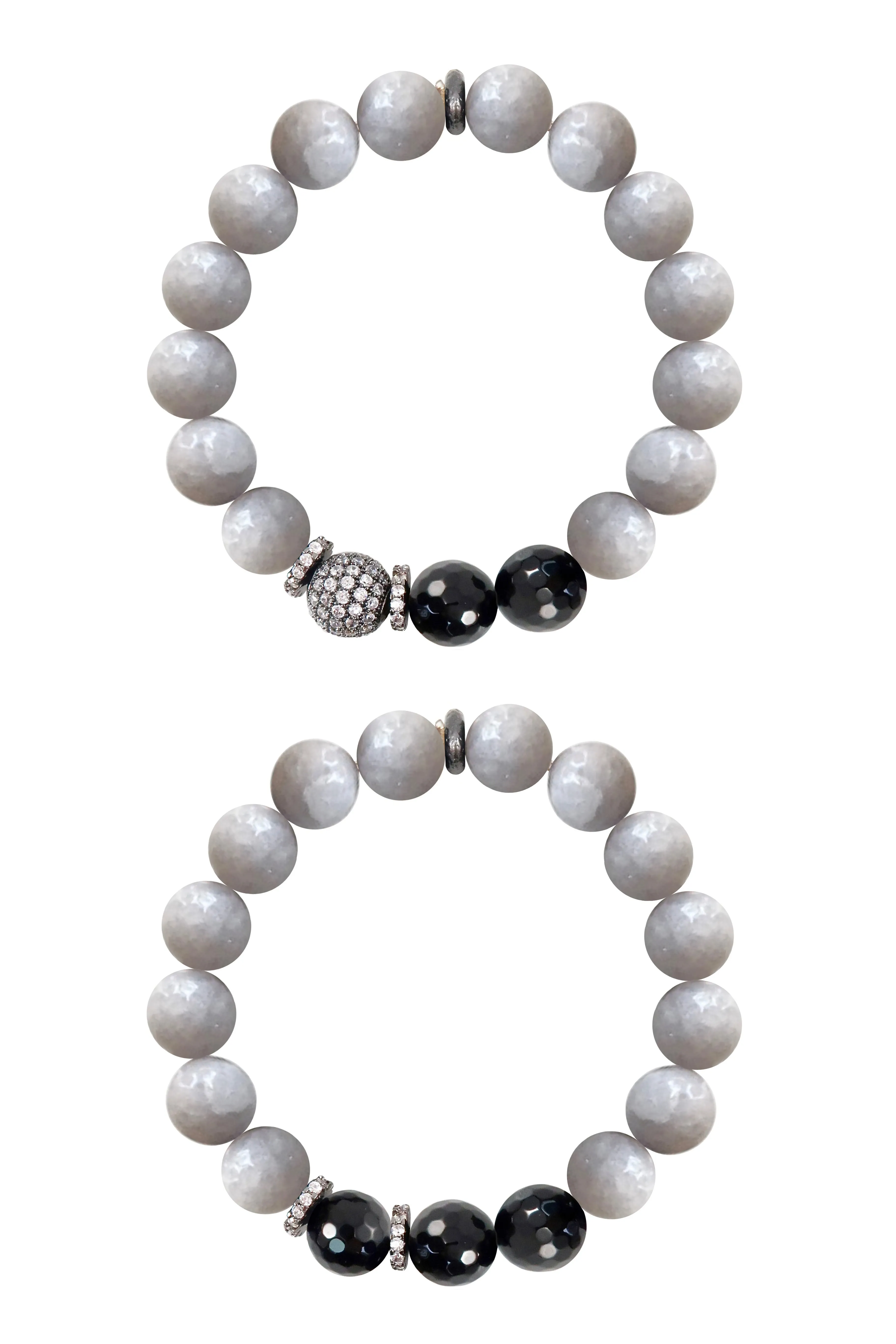 NORA GUNMETAL gray jade/onyx