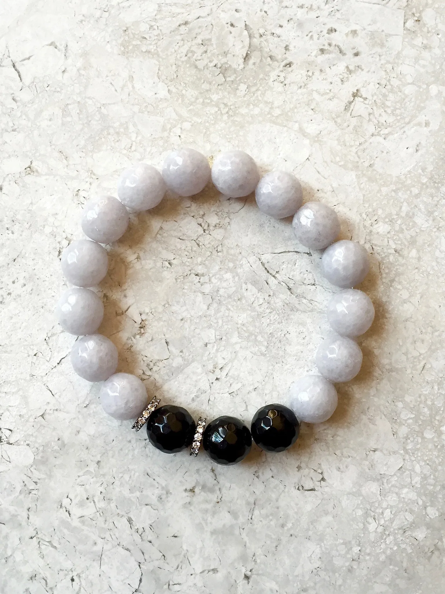 NORA GUNMETAL gray jade/onyx