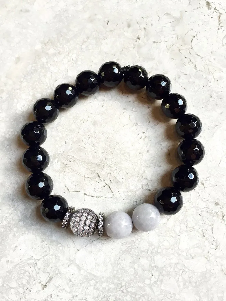 NORA GUNMETAL onyx/gray jade
