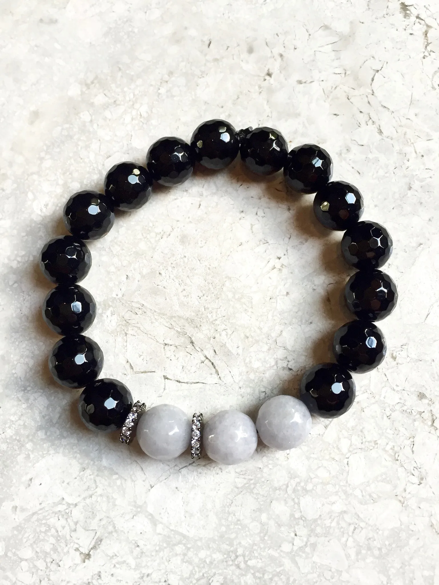 NORA GUNMETAL onyx/gray jade