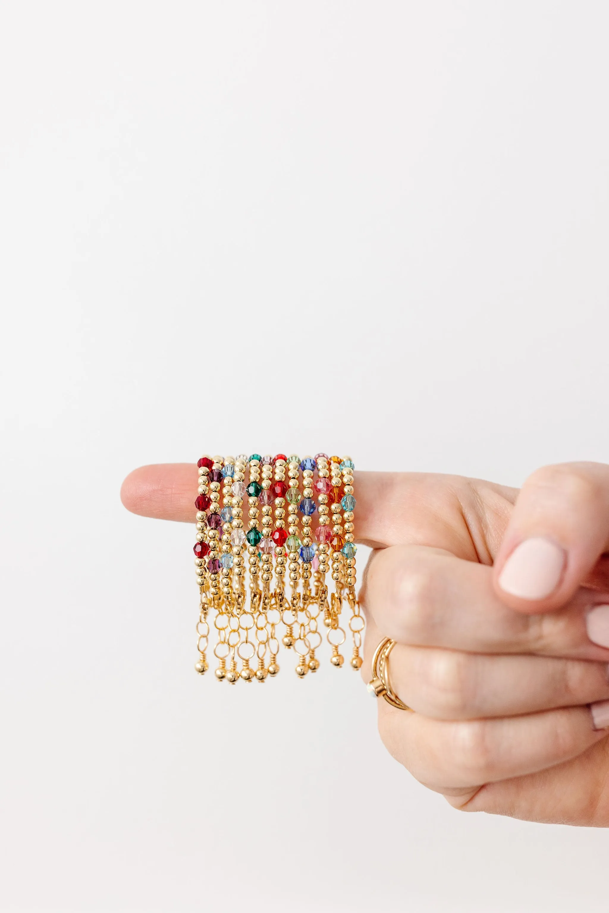 November Birthstone Dotted Bracelet (3MM   4MM beads)
