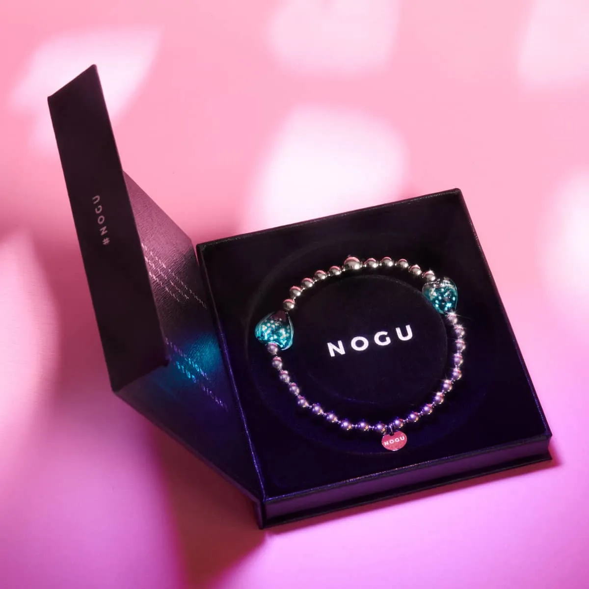 Obsidian | Firefly Glass Hearts Essence Bracelet