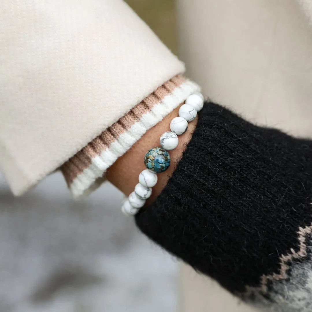 Ocean Salt   White Howlite