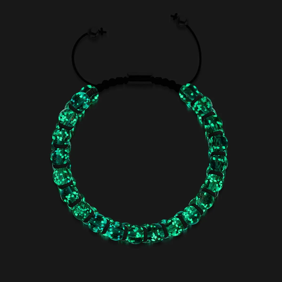 Ocean Spray | Teal x Evergreen | Double Firefly Glass Bracelet