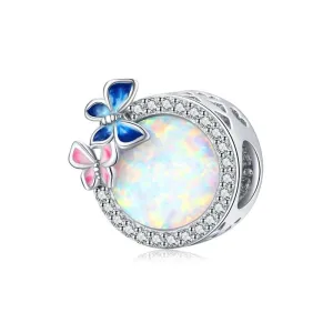 Opal Butterfly Bead Charm