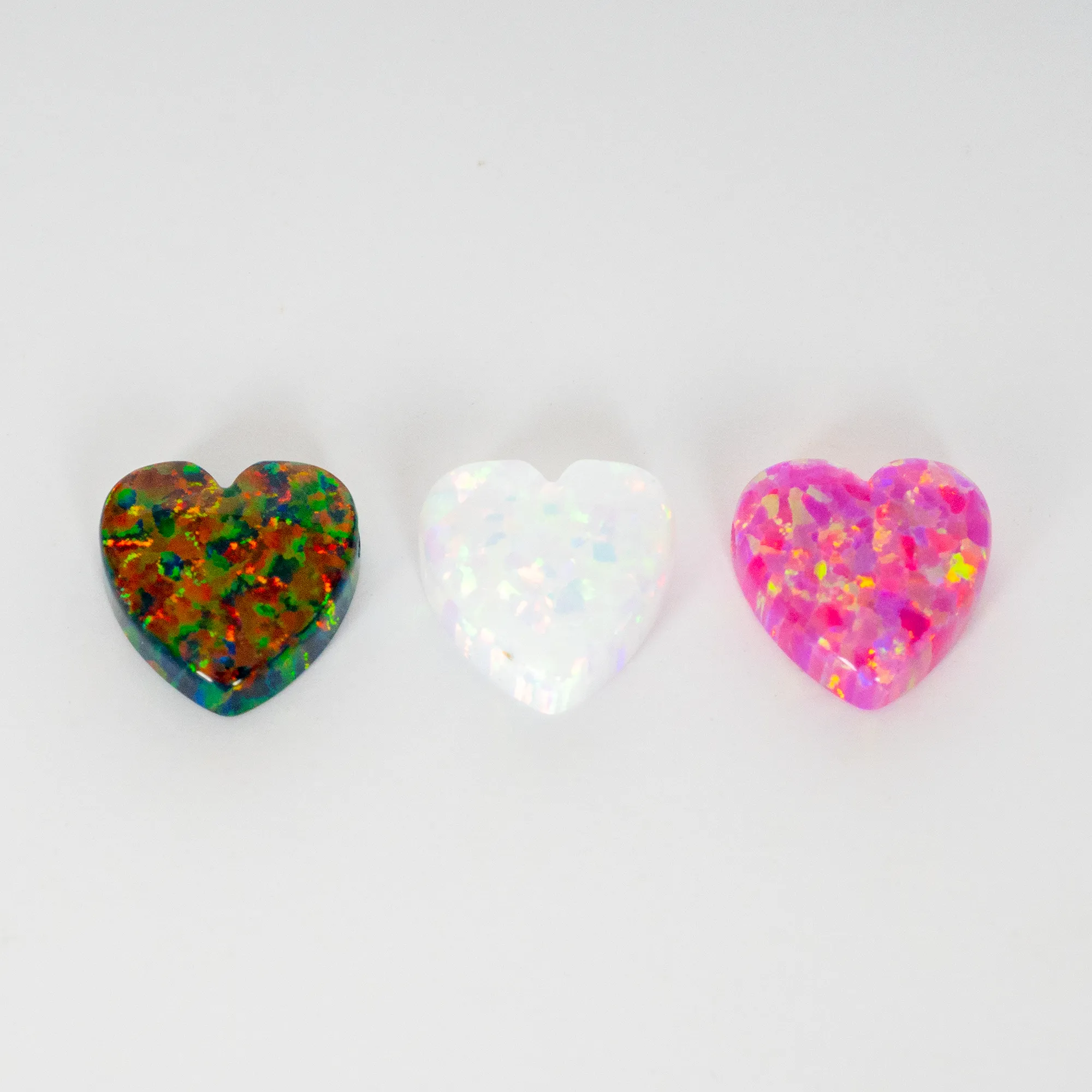 Opal Heart Charm