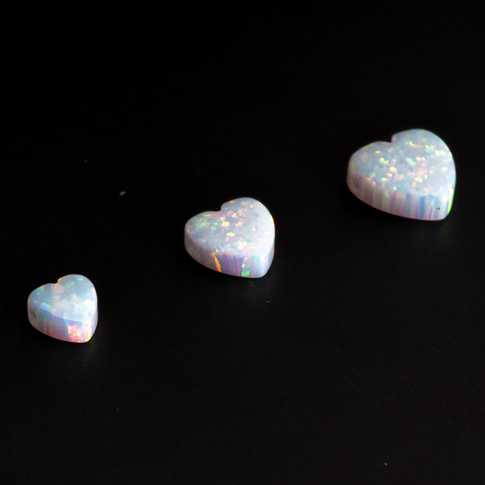 Opal Heart Charm