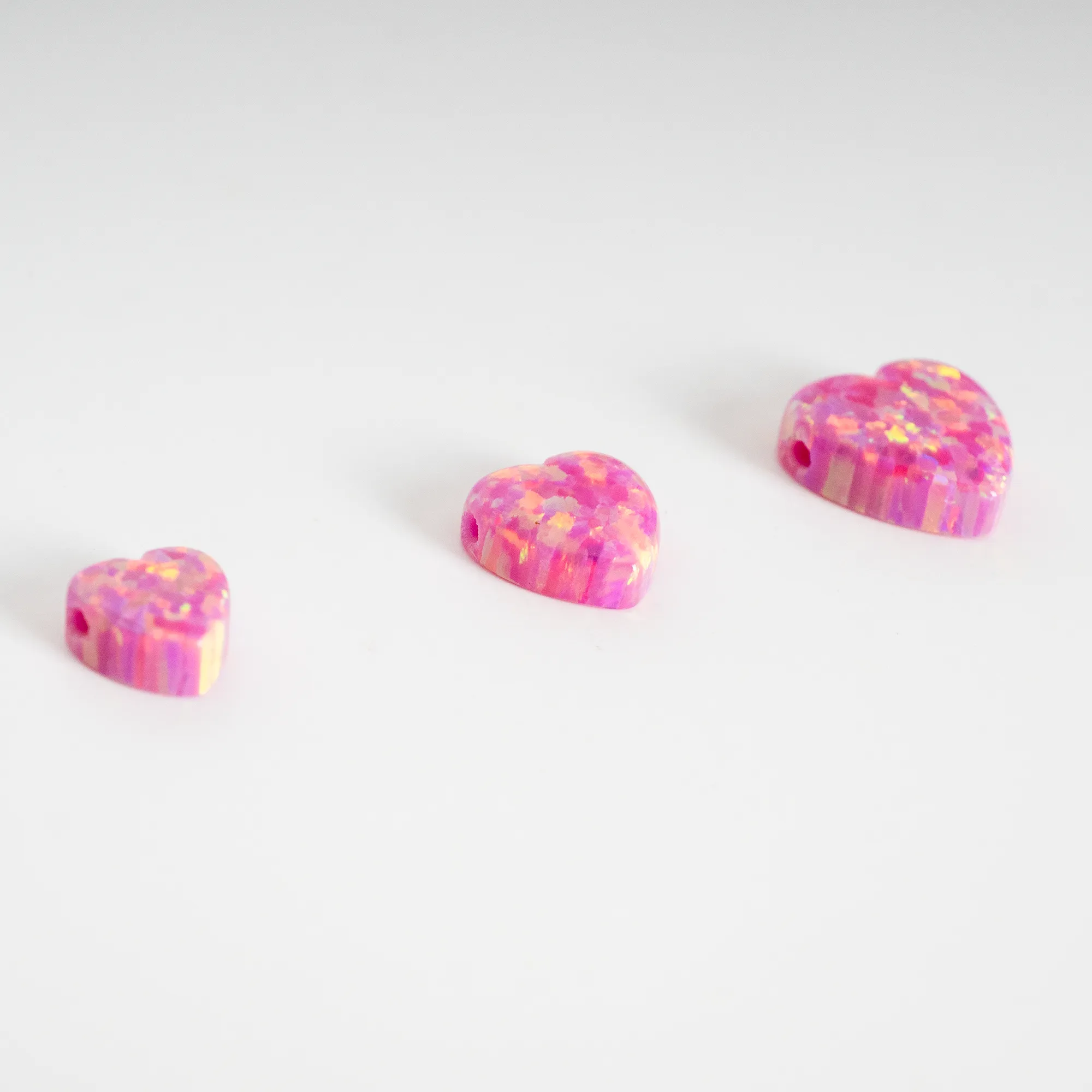 Opal Heart Charm