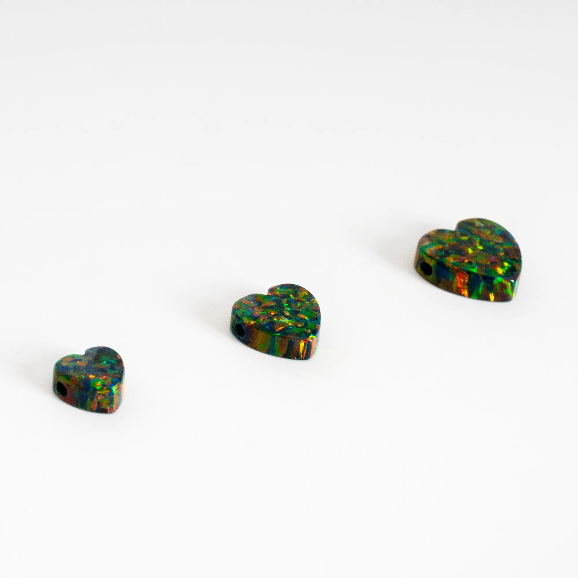 Opal Heart Charm