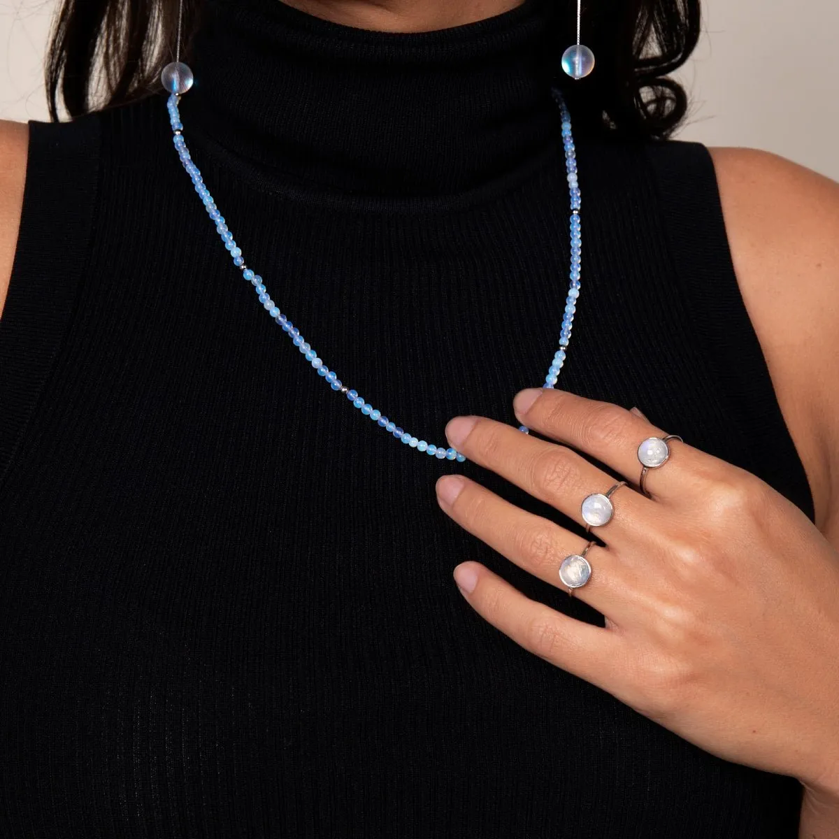 Opal Moonstone | .925 Sterling Silver | Gemstone Wrap