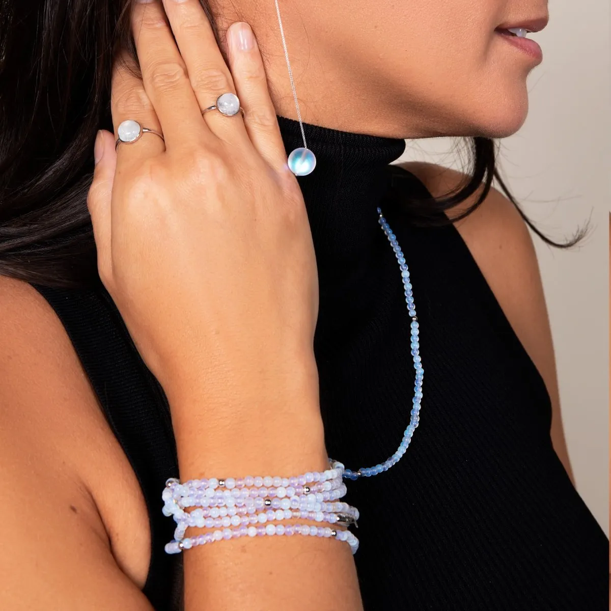 Opal Moonstone | .925 Sterling Silver | Gemstone Wrap