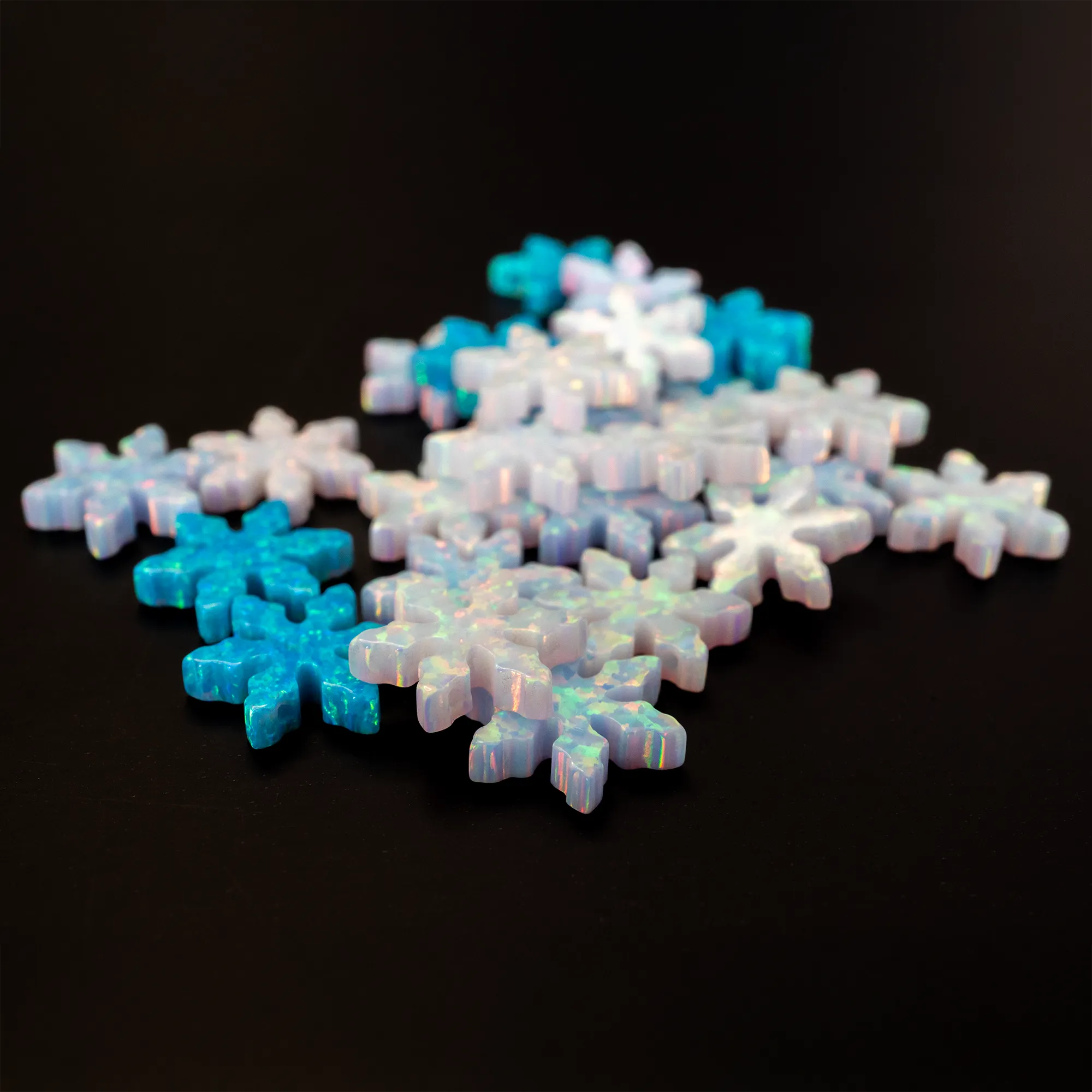 Opal Snowflake Charm