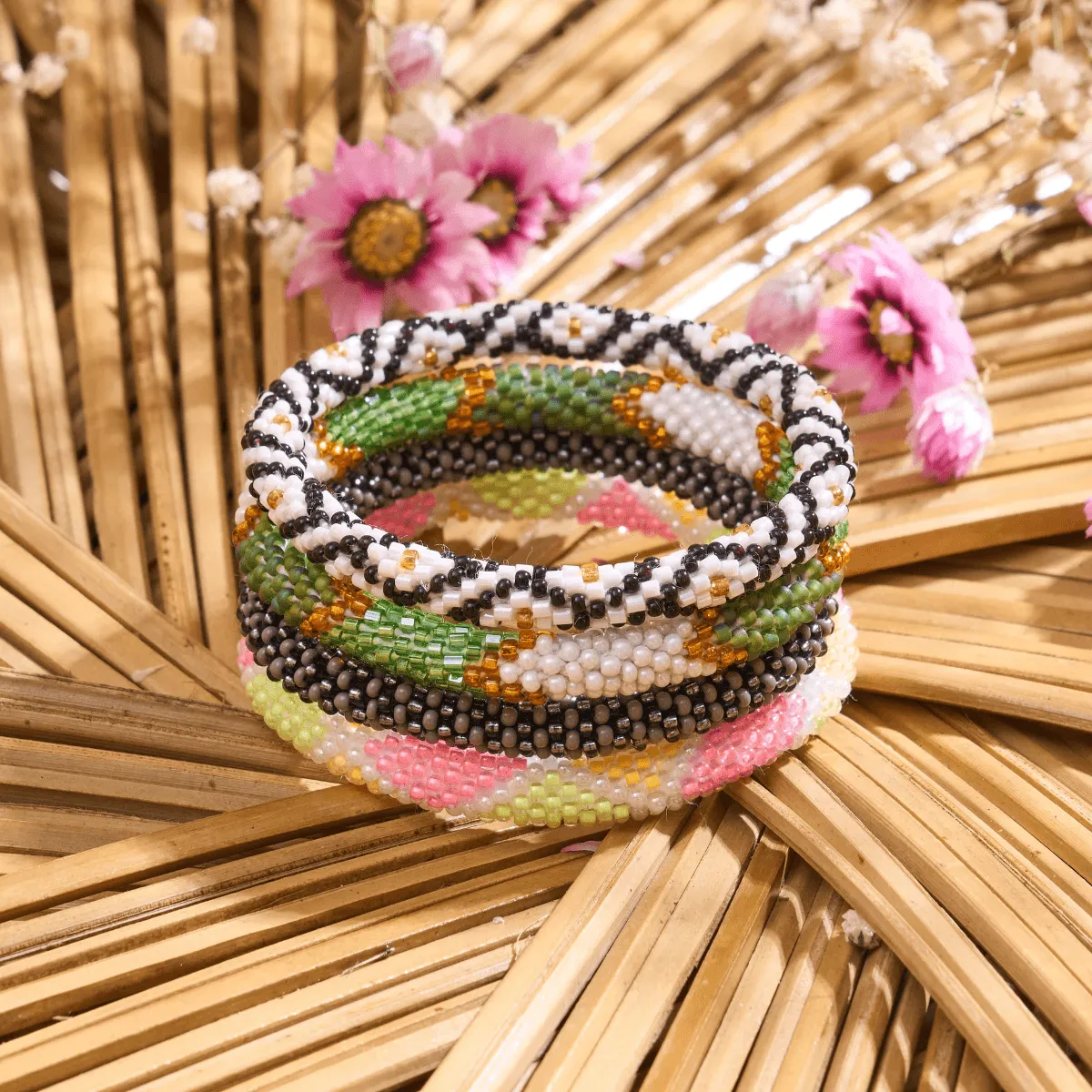 Ouroboros | Himalayan Glass Bead Bracelet