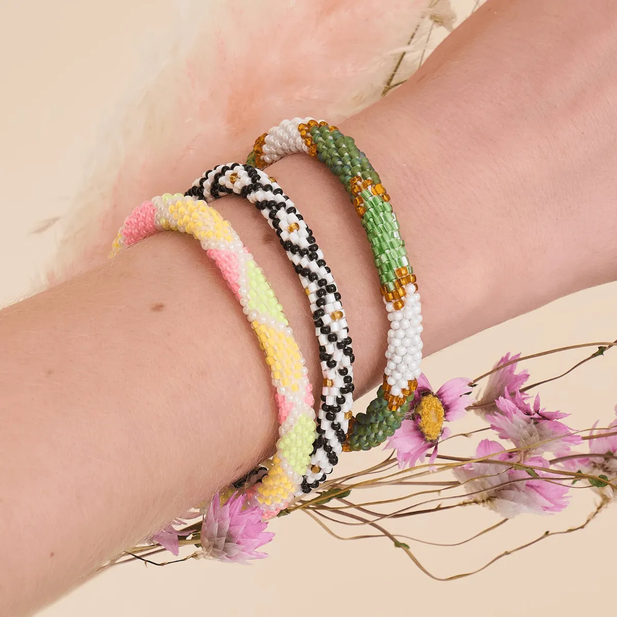 Ouroboros | Himalayan Glass Bead Bracelet