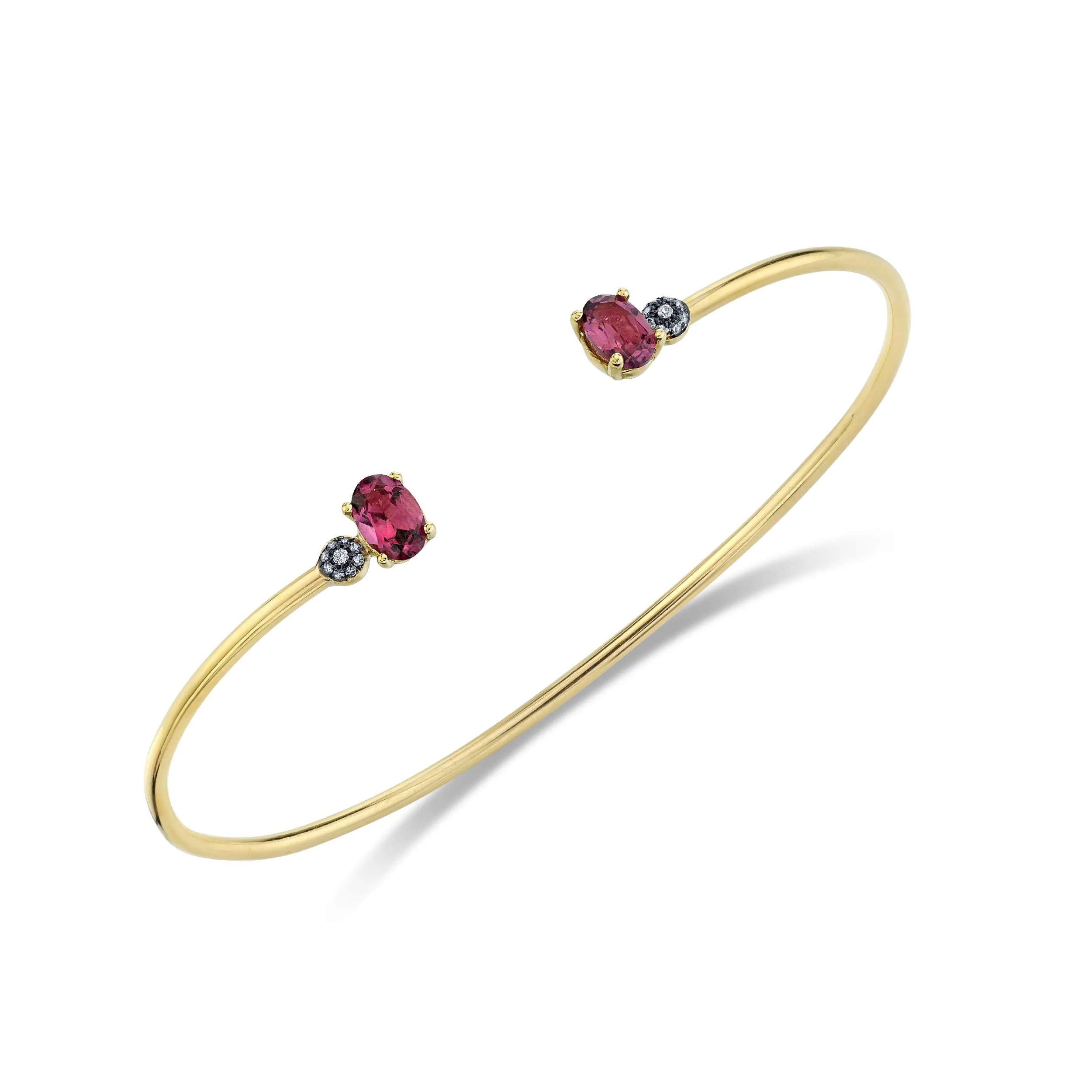 Oval and Pave Ball Bangle
