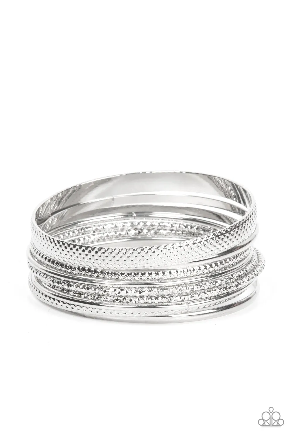 Paparazzi Circlet Circus - Silver Bangle Bracelets