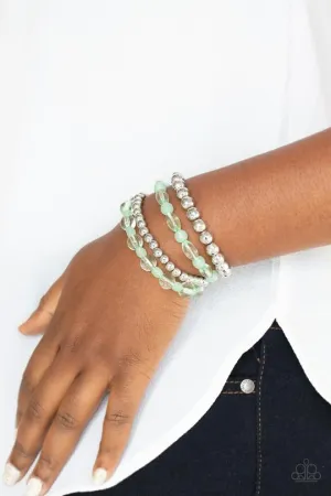 Paparazzi Delightfully Disco - green bracelet