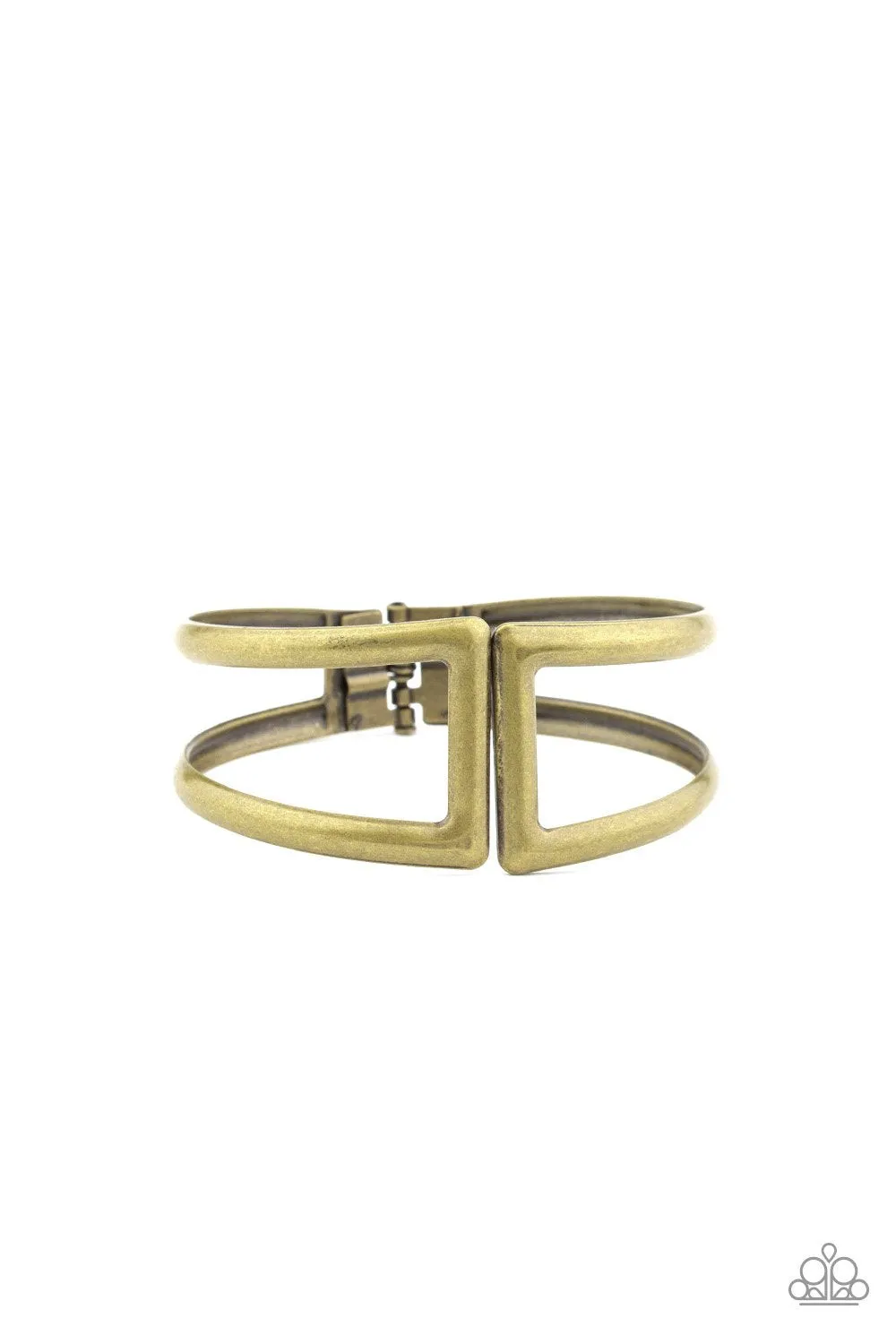Paparazzi- Geo Glam - Brass Bracelet