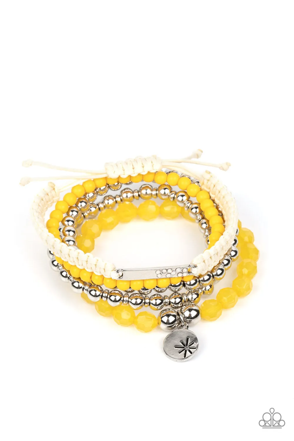 Paparazzi Offshore Outing - Yellow Bracelet