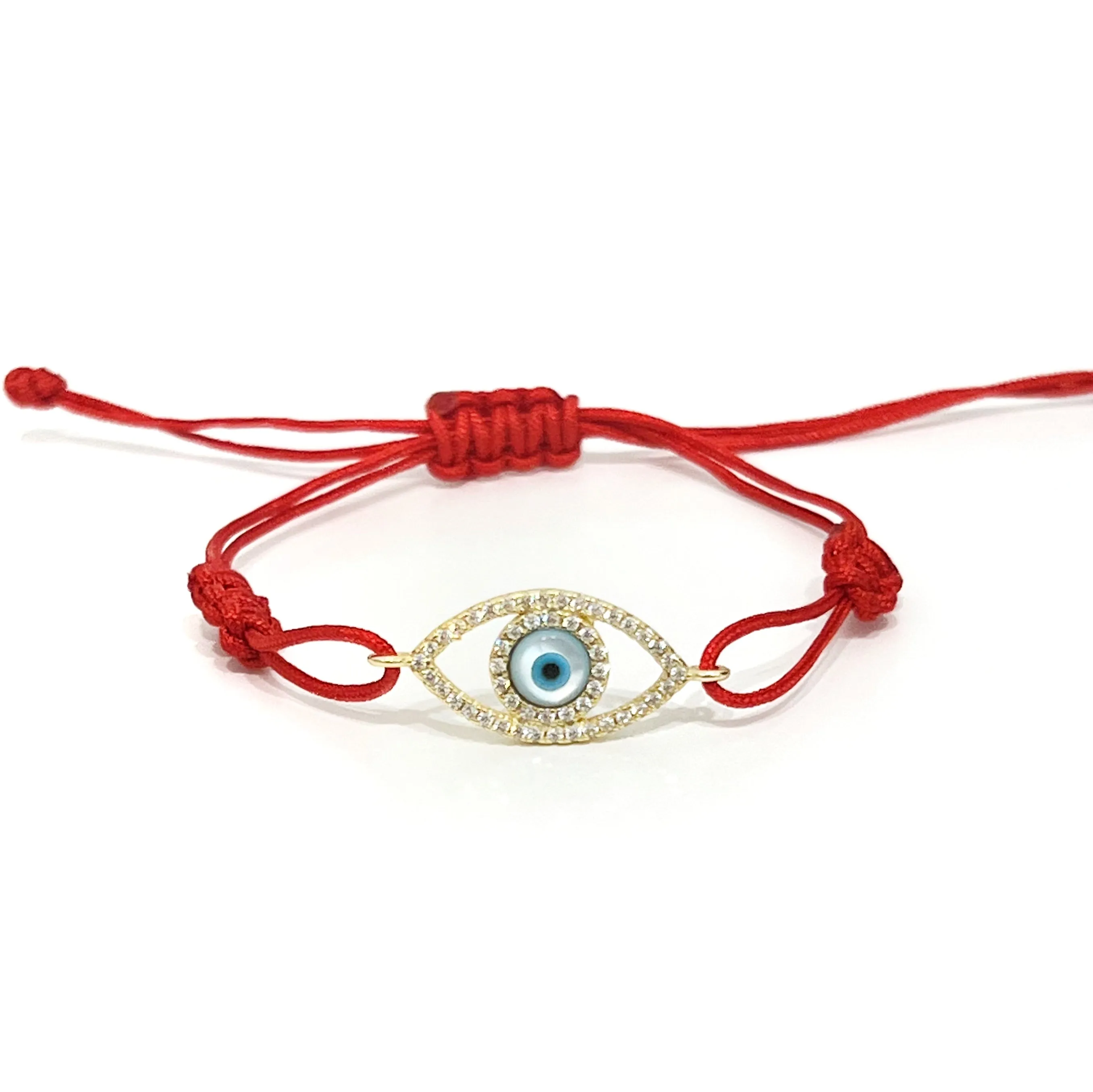 Pave Eye Cord Bracelet