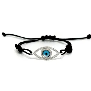 Pave Eye Cord Bracelet
