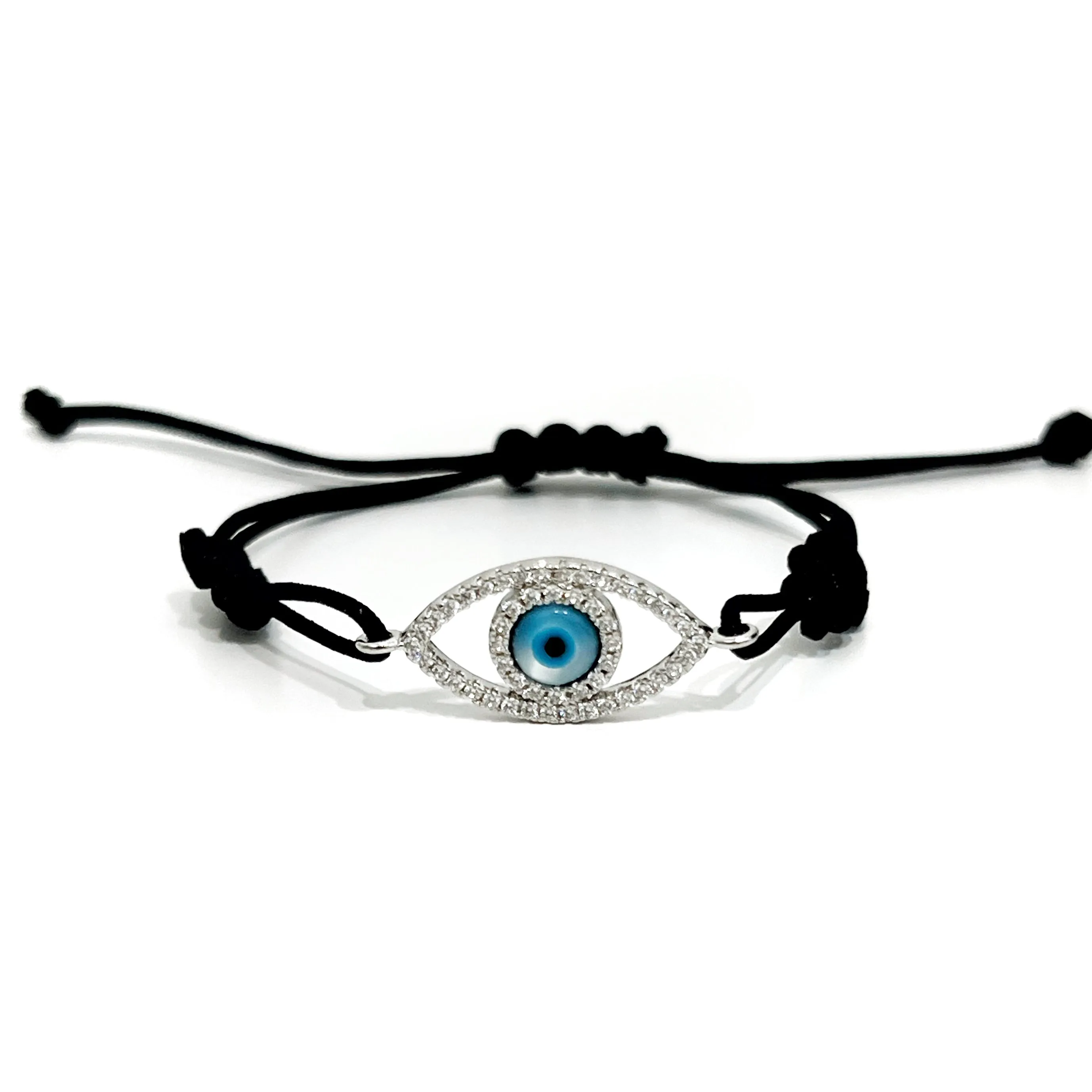 Pave Eye Cord Bracelet